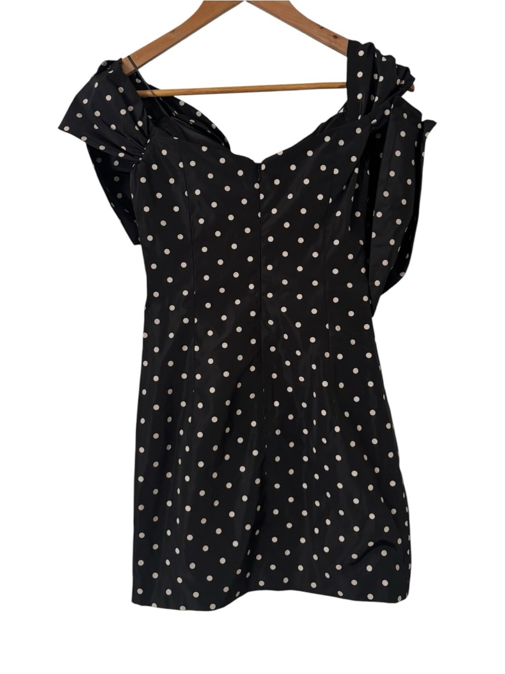 Bardot Spot Bow PolkaDot Mini Dress - Picture 3 of 4